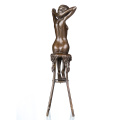 Nude Female Figure Metal Craft Naked Lady Home Deco Brass Statue TPE-467